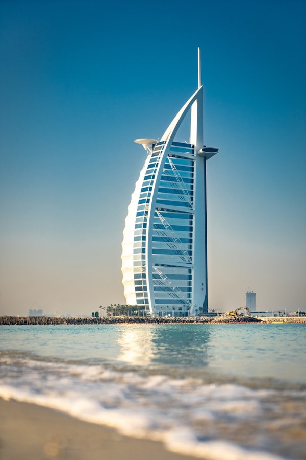 Burj Al Arab seen from the beach